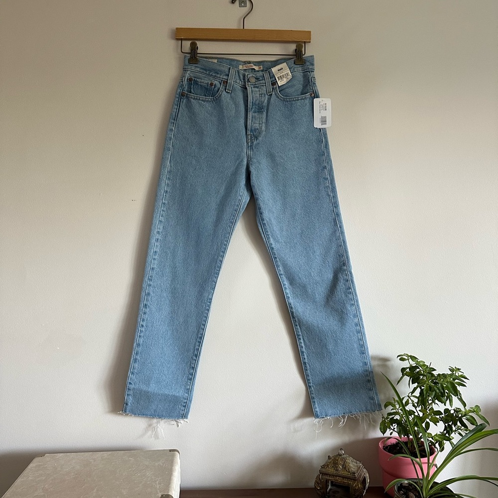 Levi’s high rise straight leg jeans